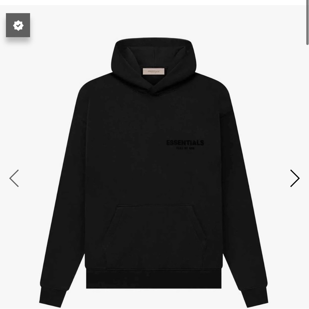 Black Essential Hoodie (XS)